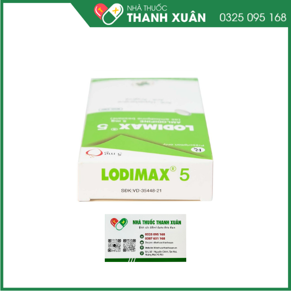 Lodimax 5 trị tăng huyết áp, đau thắt ngực